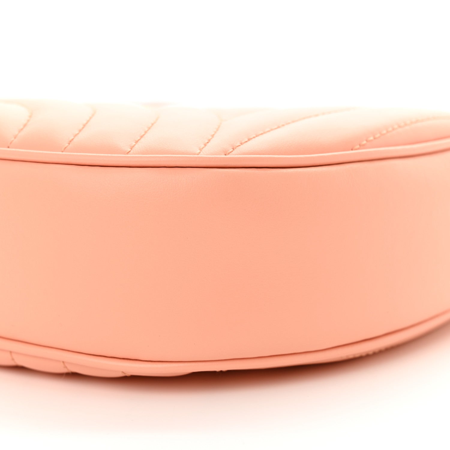 Gucci Calfskin Vertical Ring Matelasse Mini GG Marmont Half Moon Hobo Peachy Chic 10 of 11
