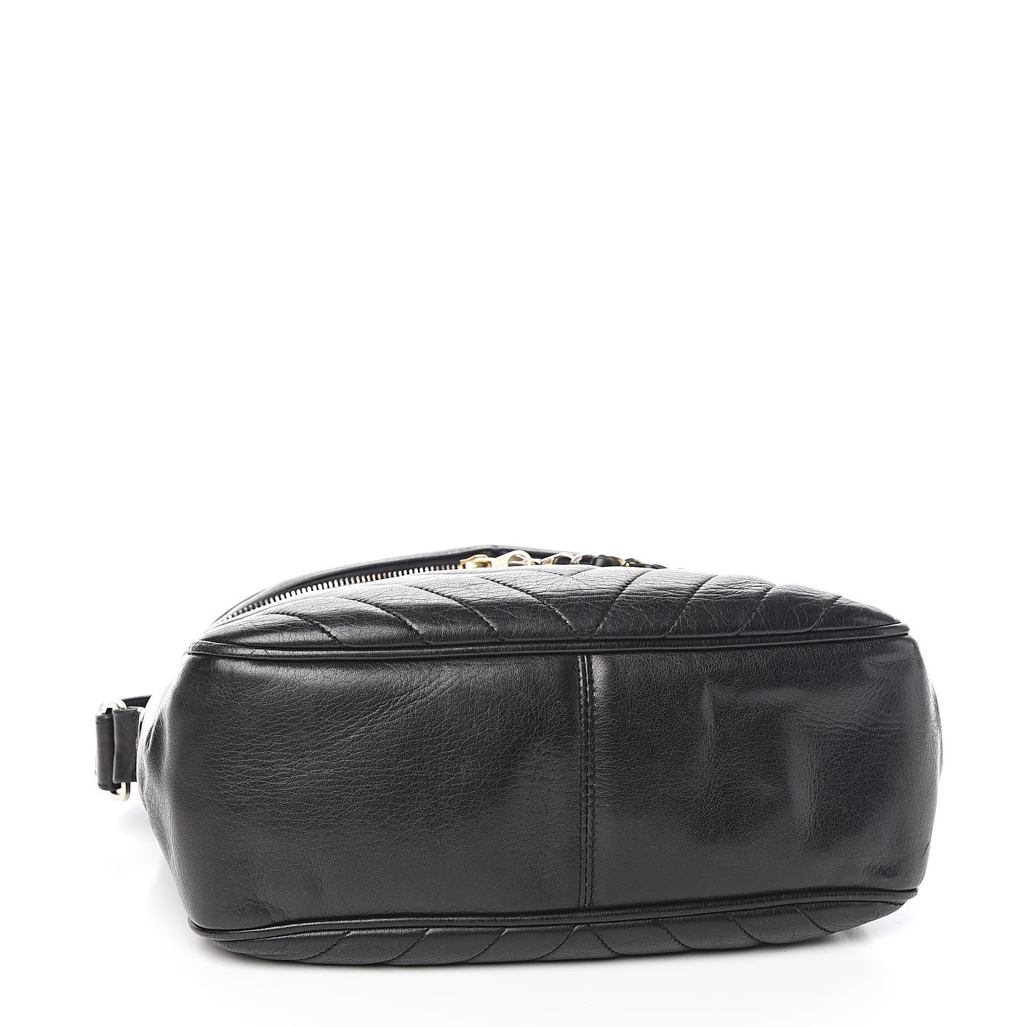 Chanel Lambskin Chevron Quilted Shoulder Bag Black 4 of 12