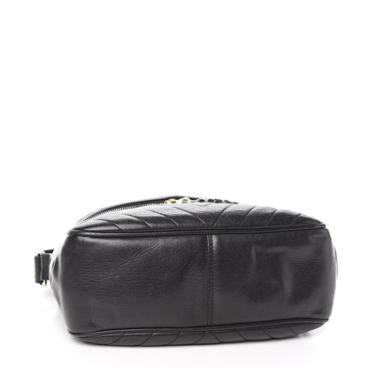 Chanel Lambskin Chevron Quilted Shoulder Bag Black 4 of 12