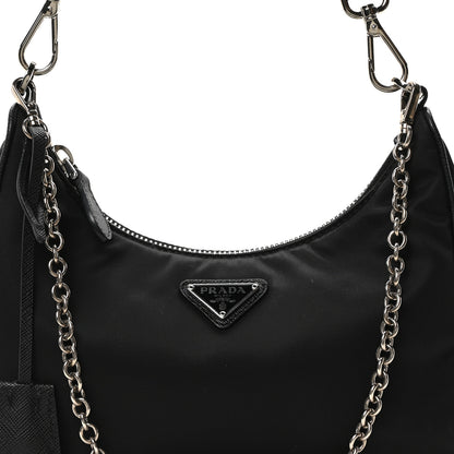 Prada Re-Nylon Saffiano Re-Edition 2005 Shoulder Bag Black 8 of 10