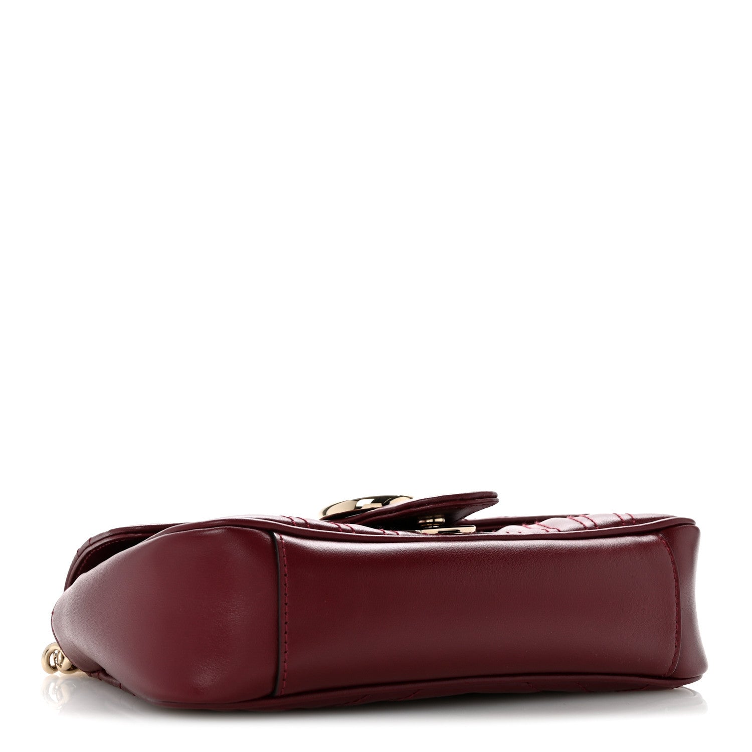 Gucci Calfskin Matelasse Mini GG Marmont Shoulder Bag Rosso Ancora 4 of 10