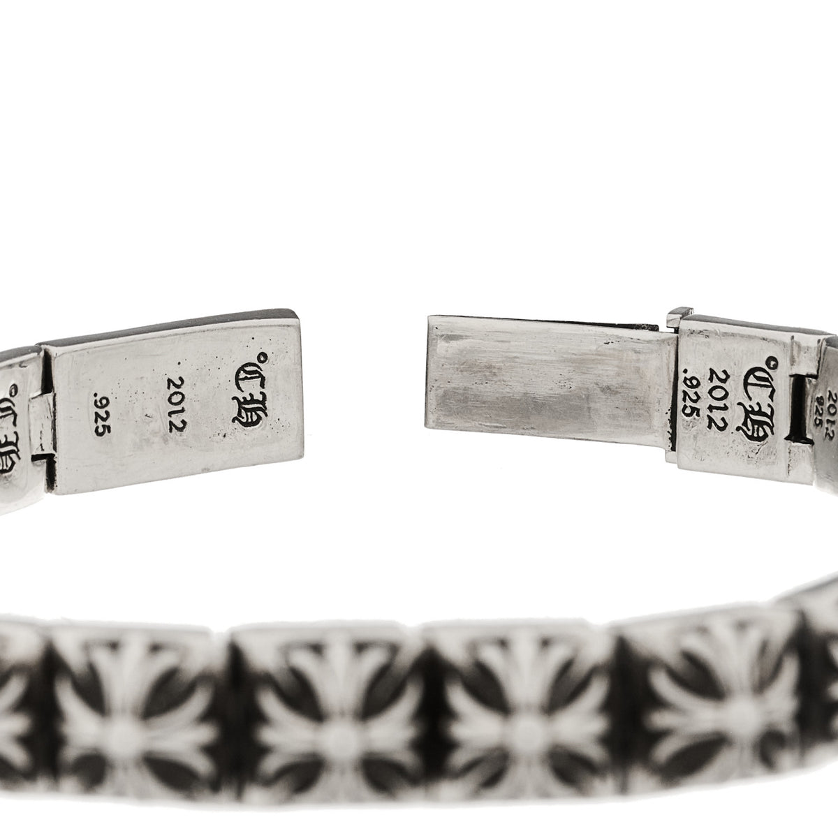 Chrome Hearts Sterling Silver Maltese Cross Pyramid Link Bracelet 4 of 4
