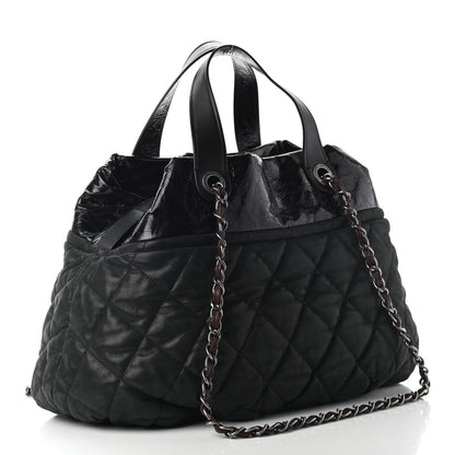 Chanel Iridescent Calfskin Quilted Large In The Mix Tote Black 2 of 8