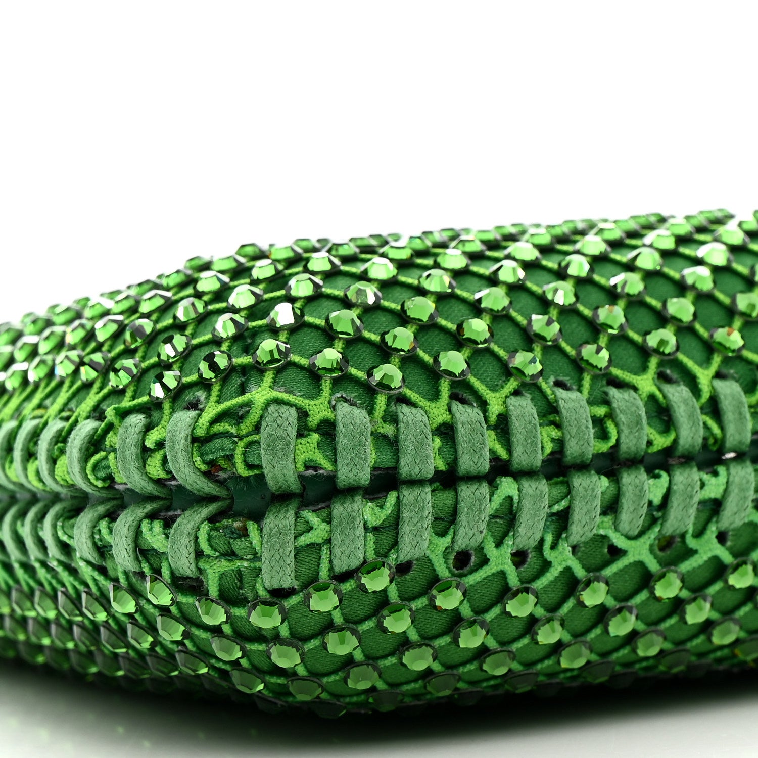 Stella McCartney Mesh Crystal Mini Falabella Crossbody Bag Green 9 of 11