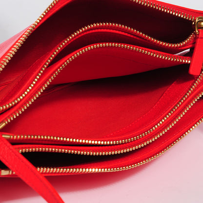 Celine Goatskin Small Trio Crossbody Bag Alizarin 5 of 9