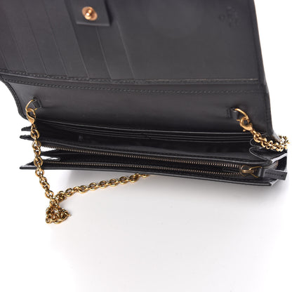 Gucci Calfskin Interlocking G Chain Wallet Black 5 of 12