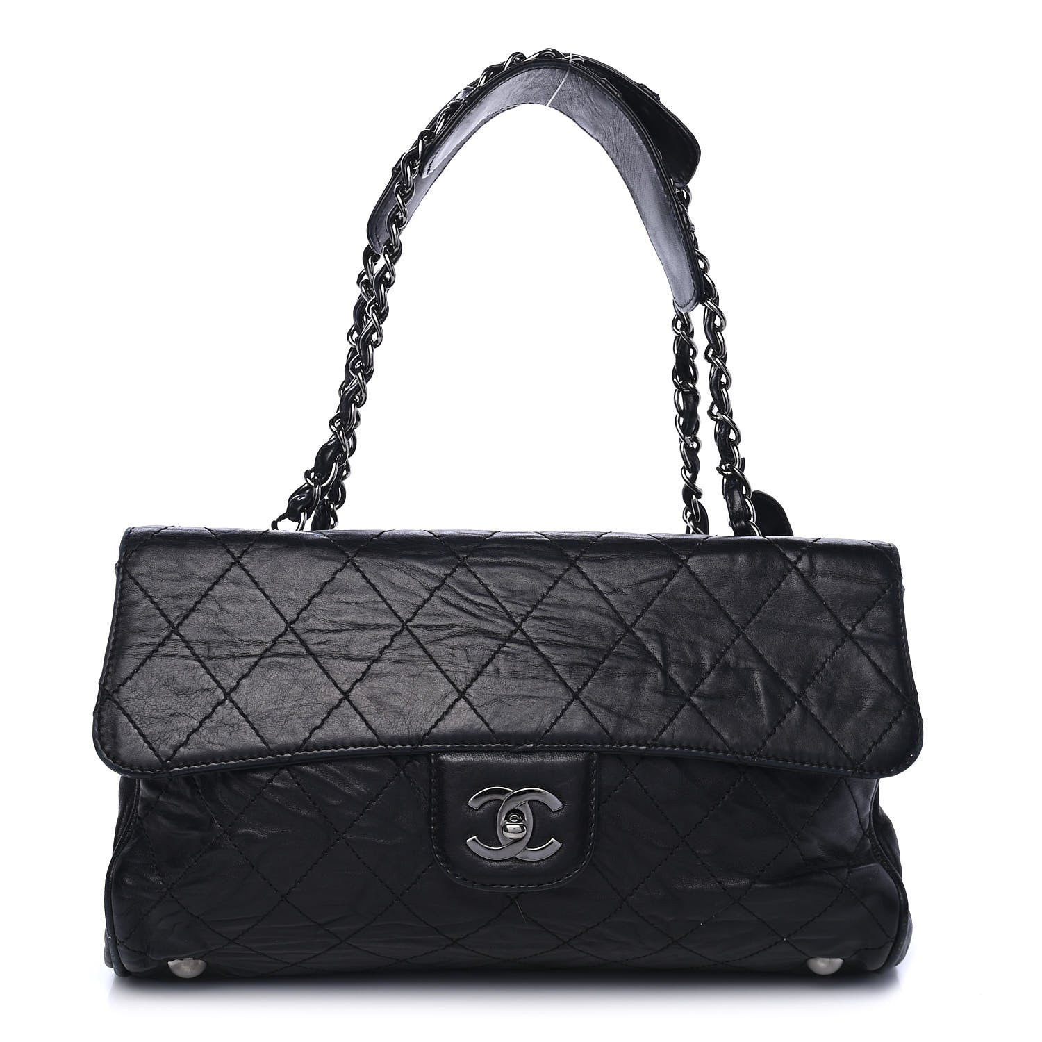 Chanel Lambskin Quilted Ritz Flap Bag Black 1 of 4