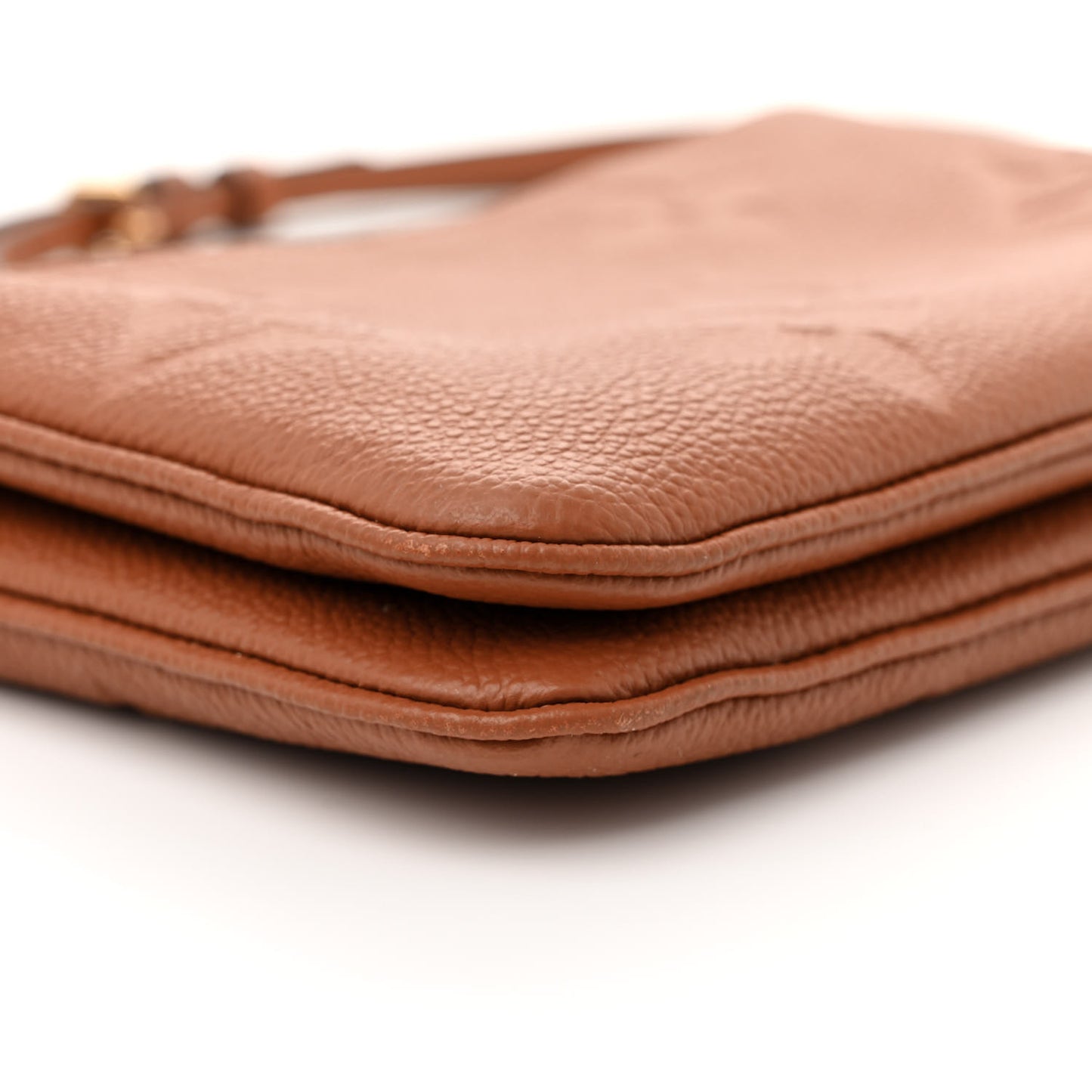 Empreinte Monogram Giant Double Zip Pochette Caramel