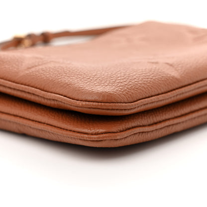 Louis Vuitton Empreinte Monogram Giant Double Zip Pochette Caramel 9 of 13