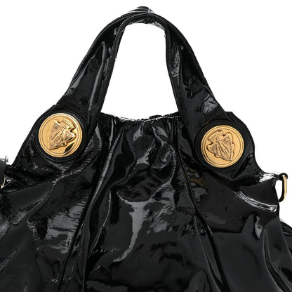 Gucci Patent Large Hysteria Top Handle Bag  Black 8 of 13