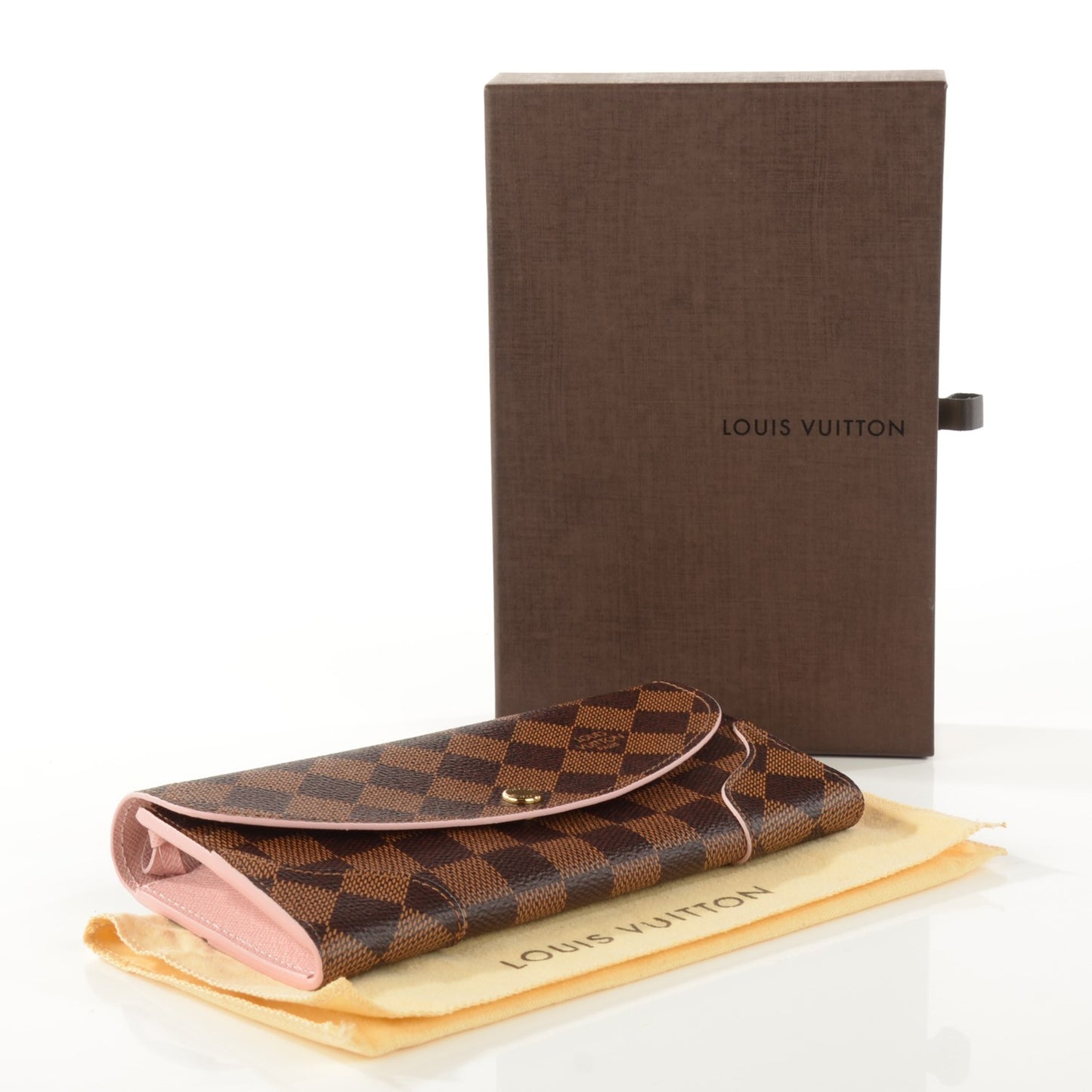 Damier Ebene Caissa Wallet Rose Ballerine