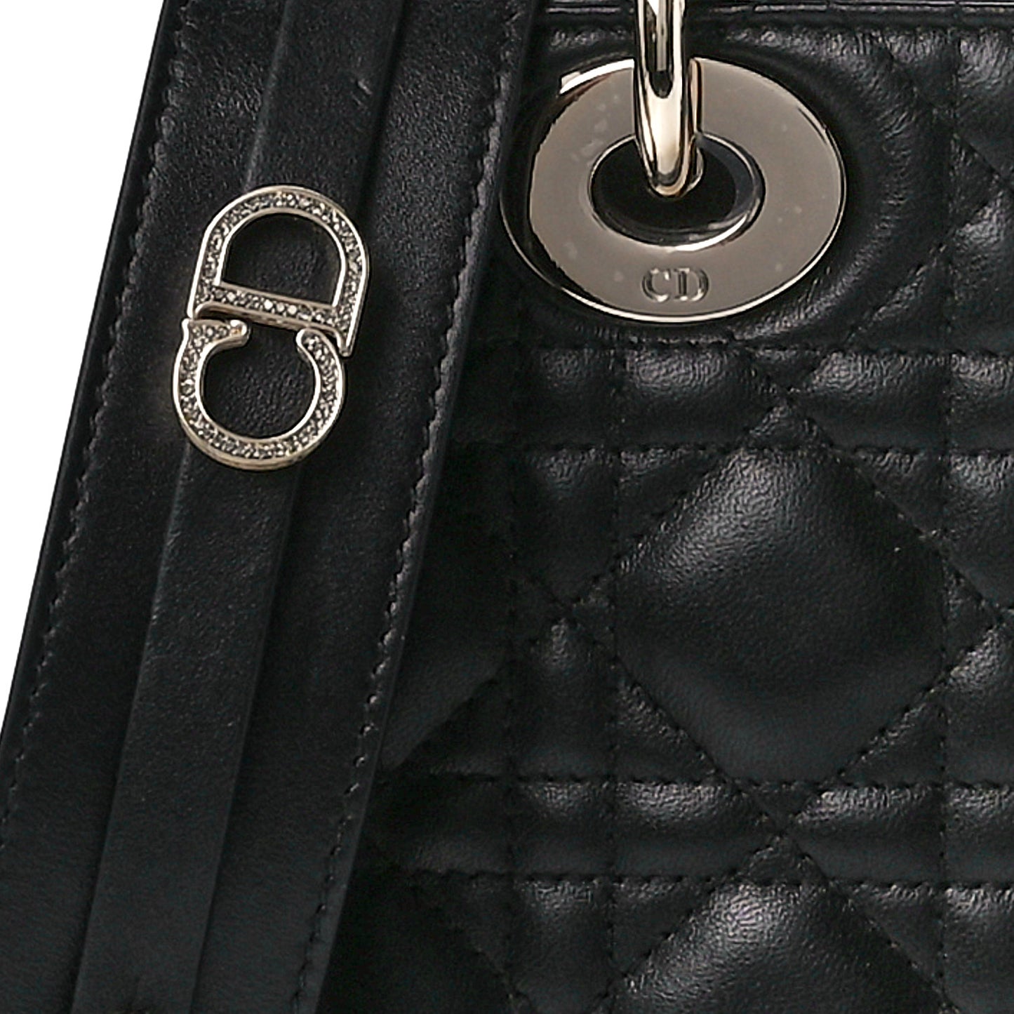 Lambskin Cannage Small My ABCDior Lady Dior Black