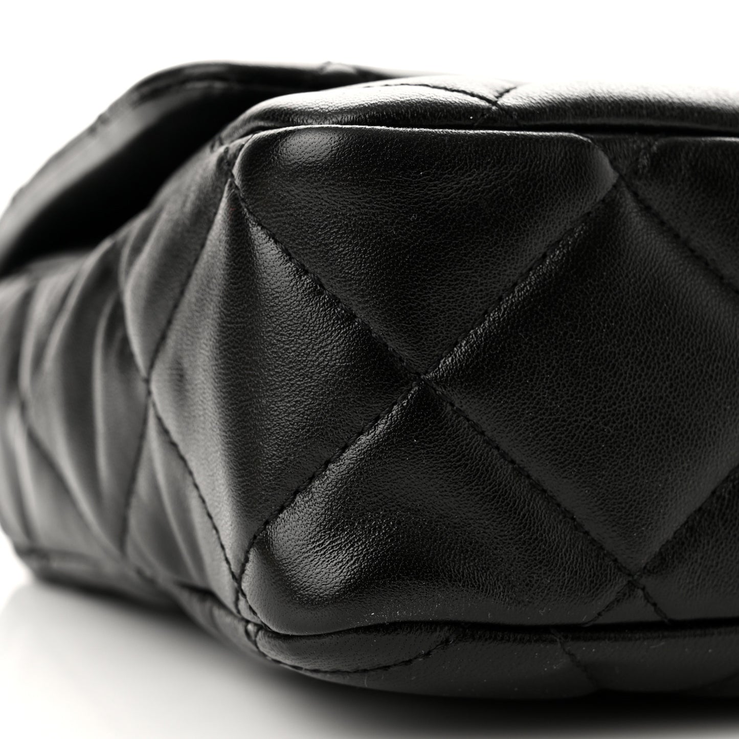 Lambskin Quilted Large CC Funky Town Flap Black