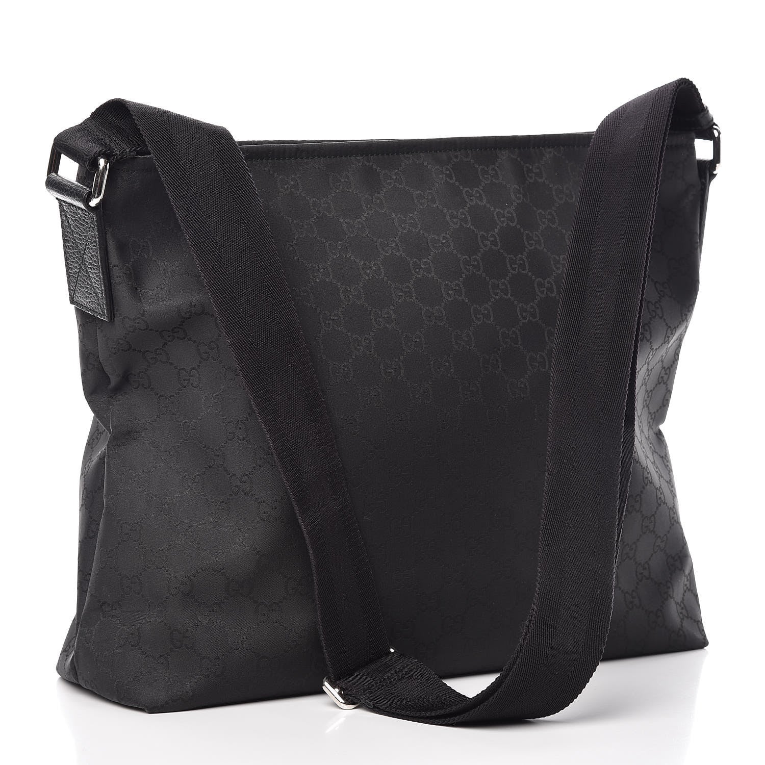 Gucci Nylon Monogram Large Messenger Black 3 of 10