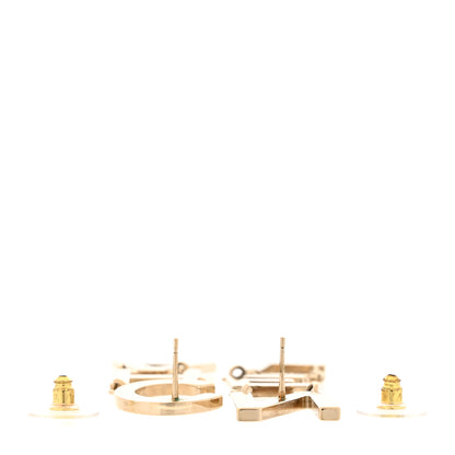 Chanel Metal Cha-Nel Logo Drop Earrings Gold 3 of 7