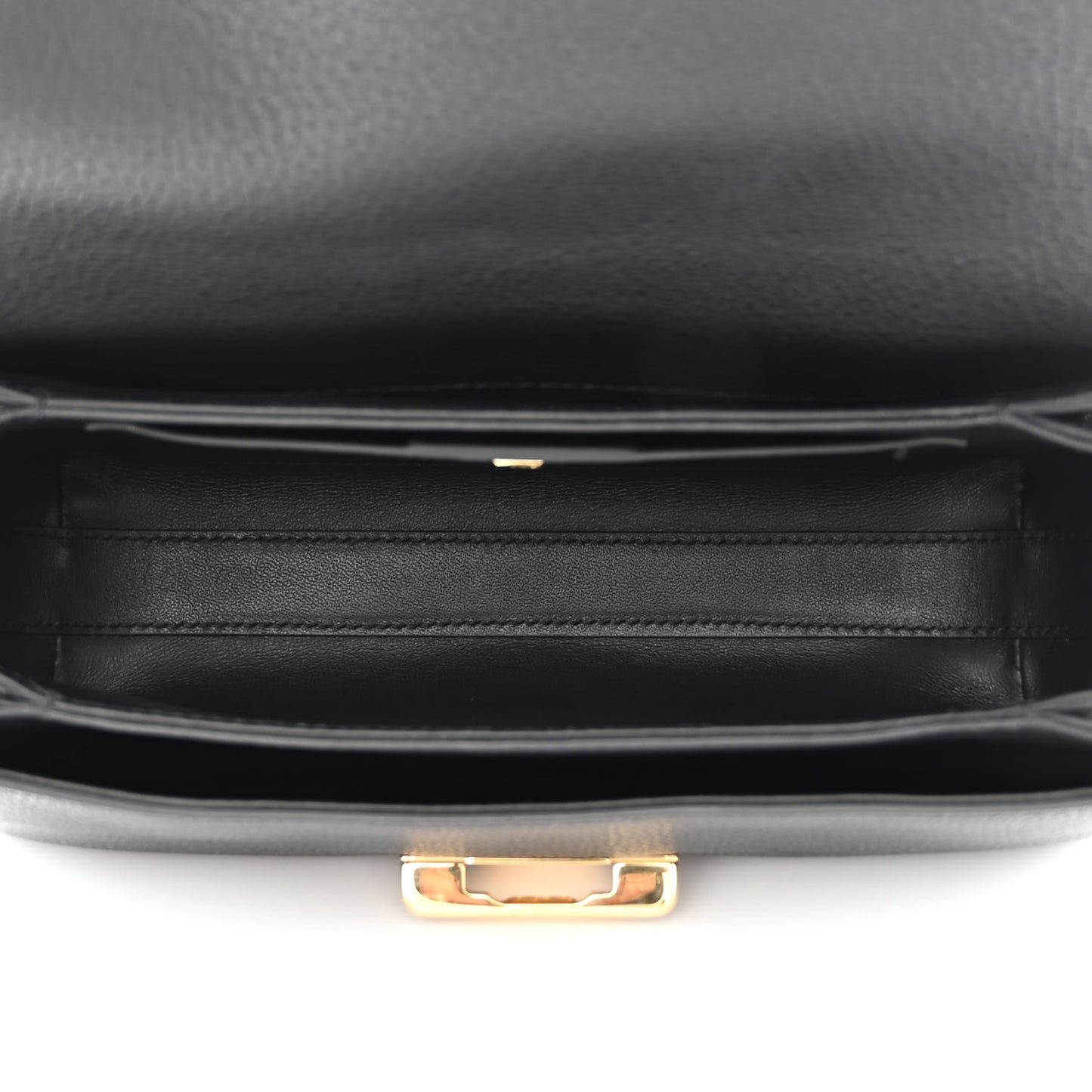 Calfskin Glam Shoulder Bag Black
