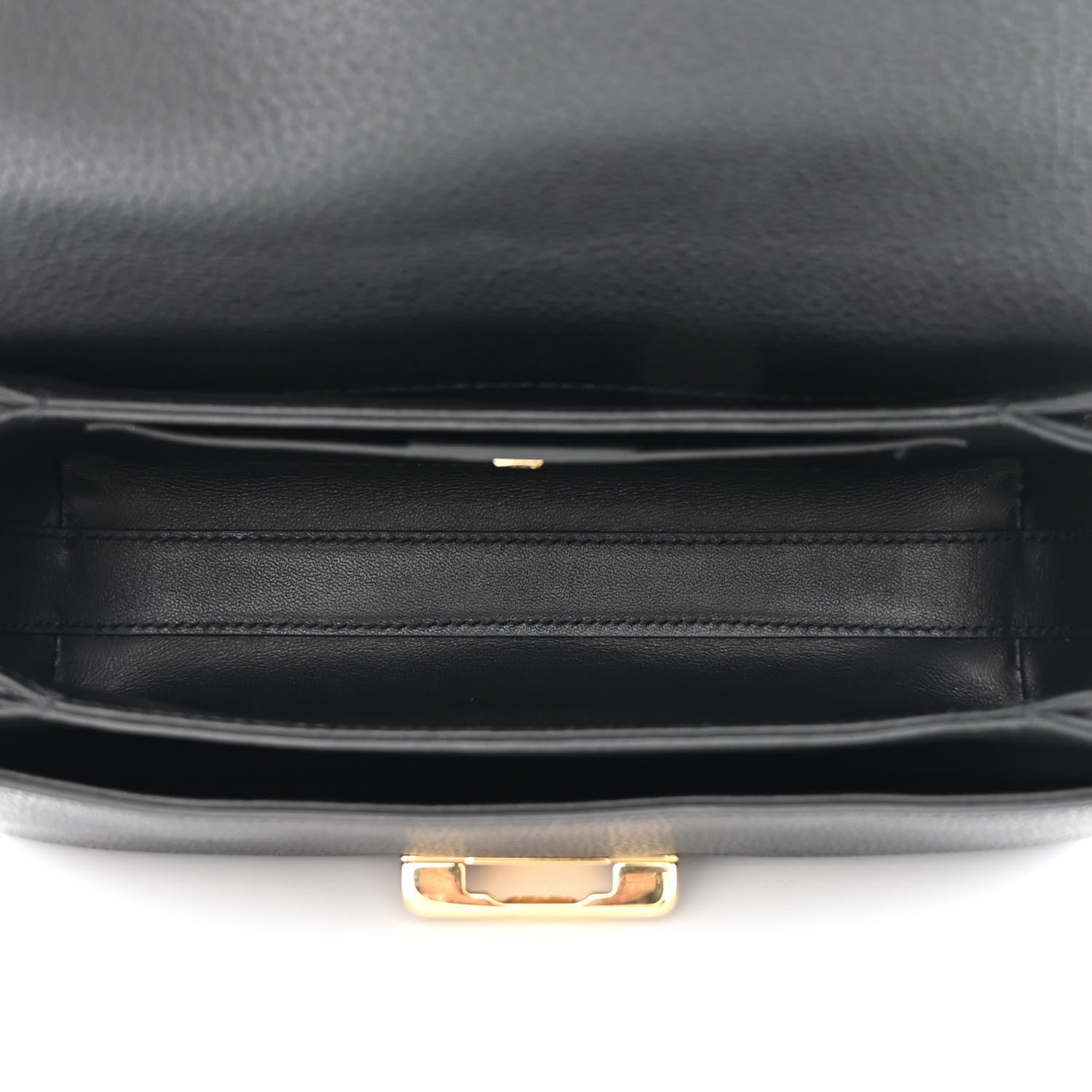 Salvatore Ferragamo Calfskin Glam Shoulder Bag Black 5 of 13