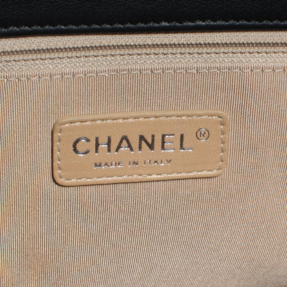 Chanel Glazed Crinkled Large East West Flap Black 7 of 8