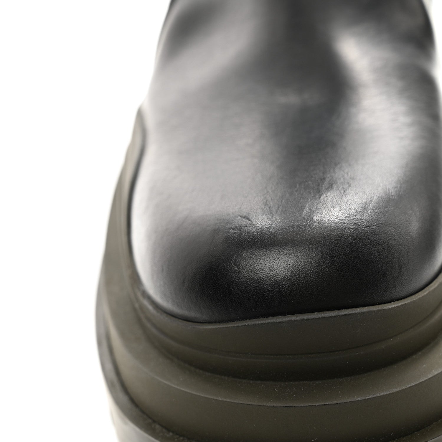 Bottega Veneta Calfskin The Tire High Boots 37 Black Camping 8 of 10