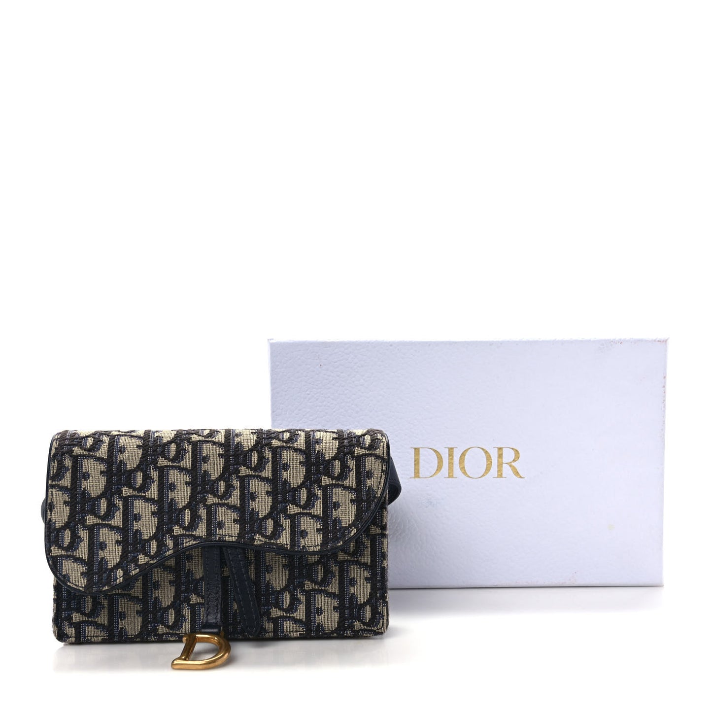 Oblique Saddle Belt Bag Blue