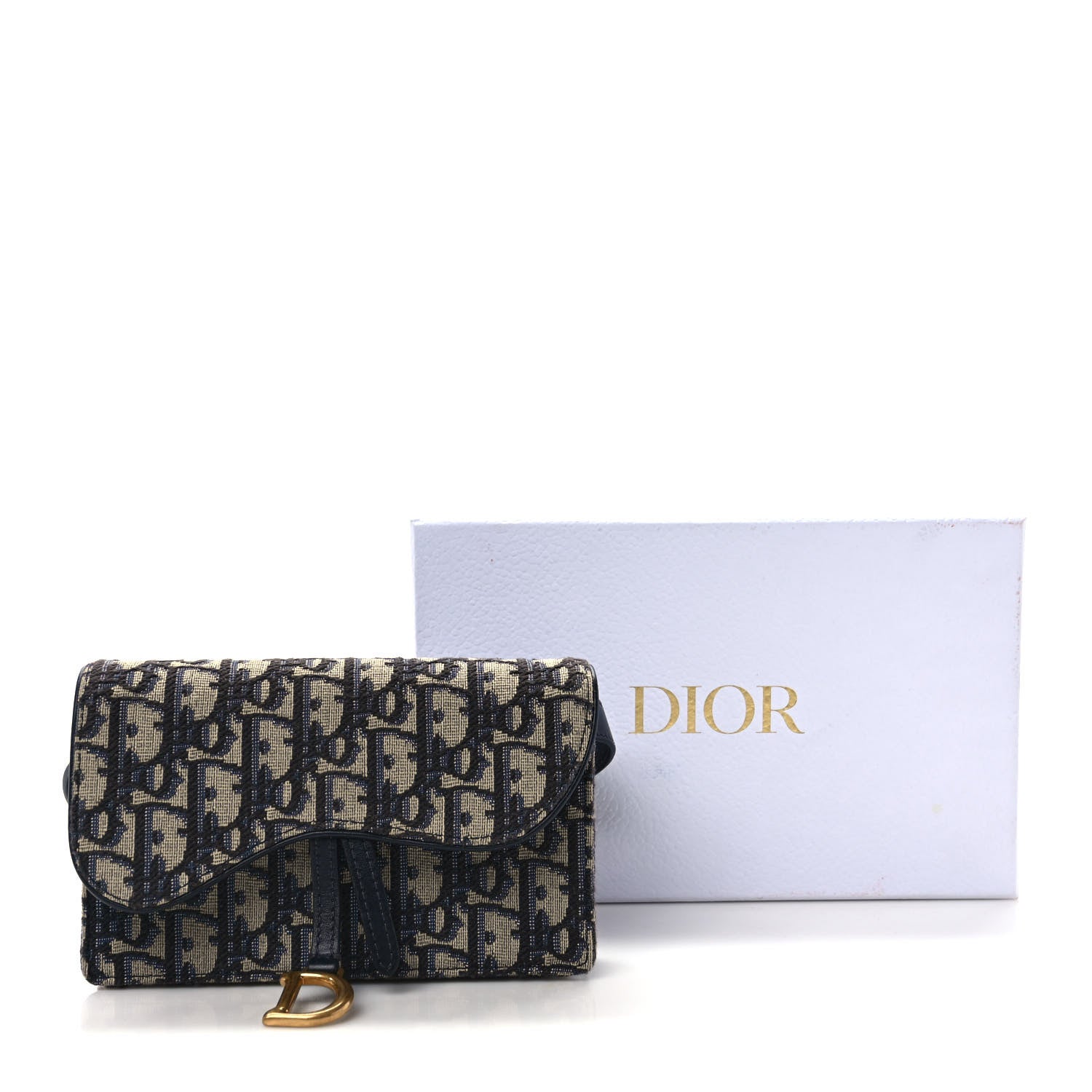 Christian Dior Oblique Saddle Belt Bag Blue 10 of 10
