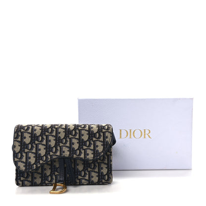 Christian Dior Oblique Saddle Belt Bag Blue 10 of 10