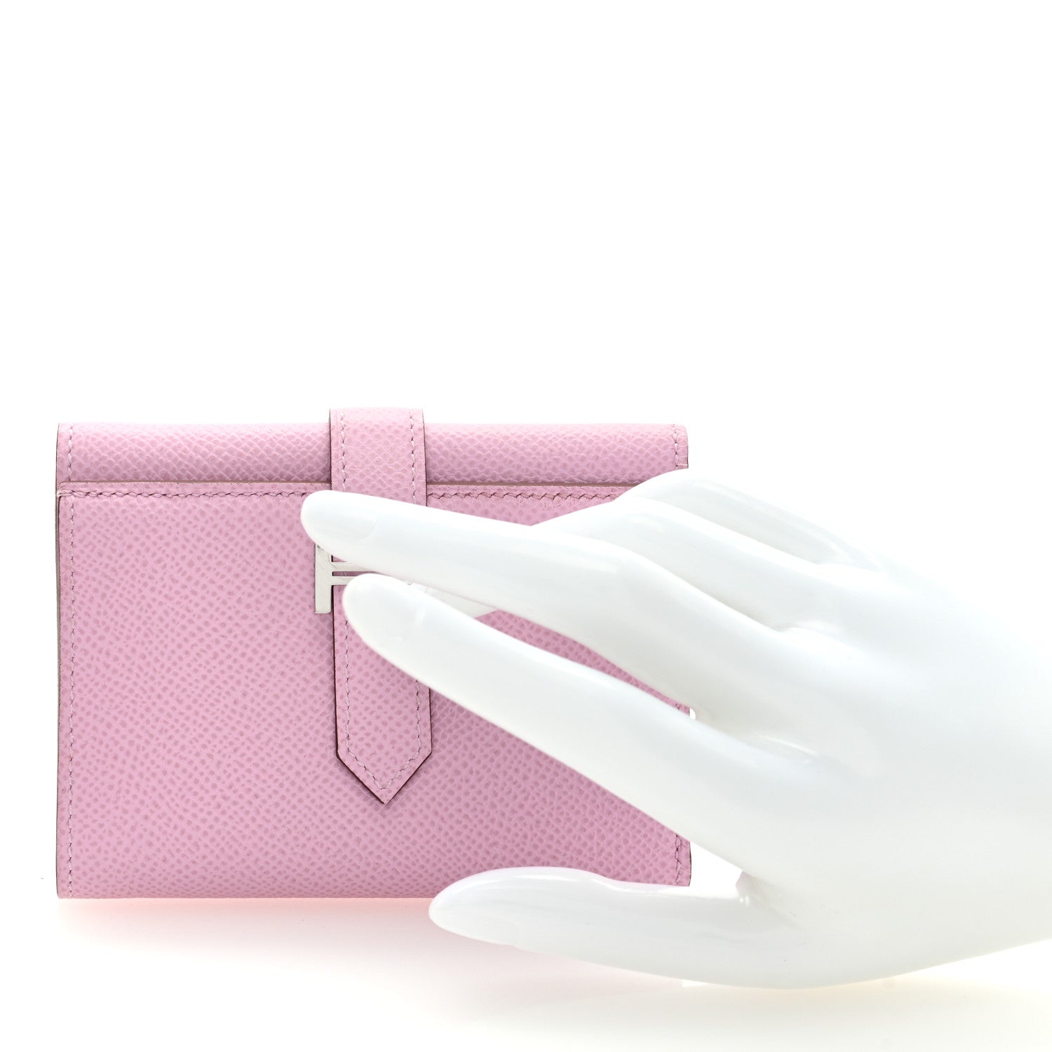 Hermes Epsom Tri-Fold Compact Bearn Wallet Mauve Sylvester 2 of 7