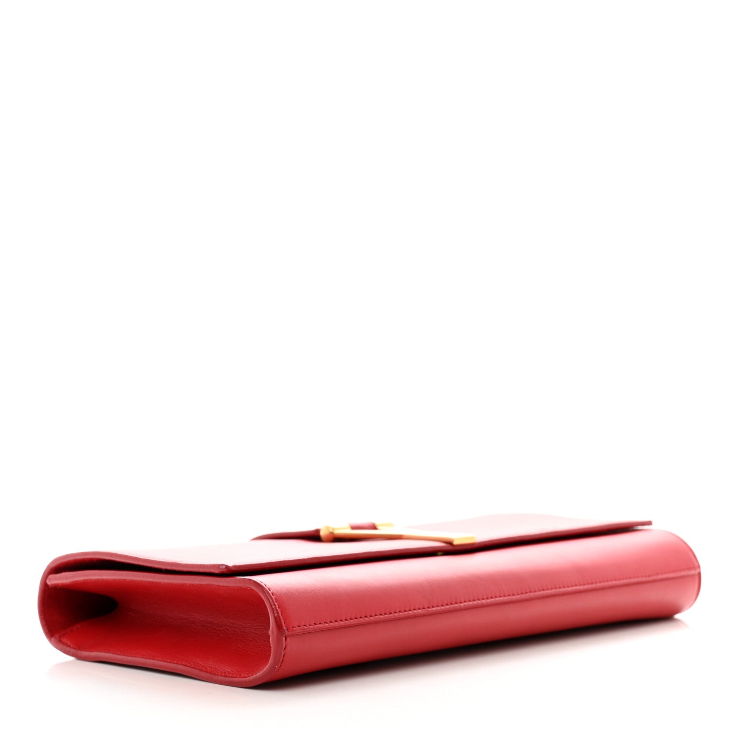 Saint Laurent Calfskin Classic Y Ligne Clutch Red 5 of 8