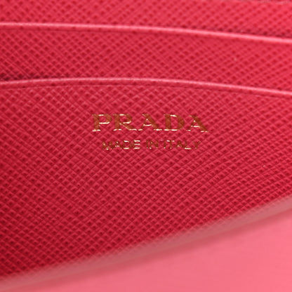 Prada Saffiano Metal Phone Wristlet Crossbody Wallet Peonia 6 of 12