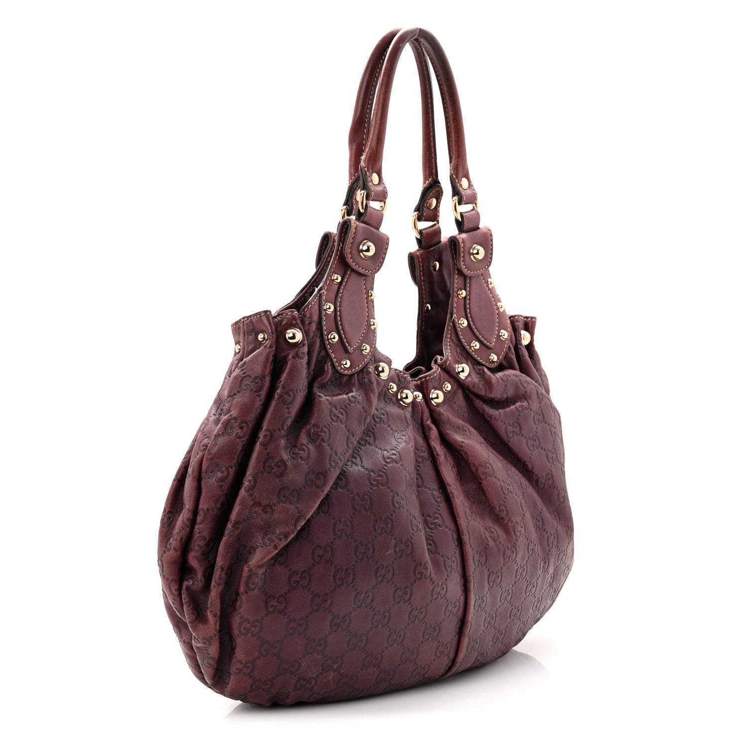 Gucci Guccissima Studded Medium Pelham Shoulder Bag Purple 3 of 11