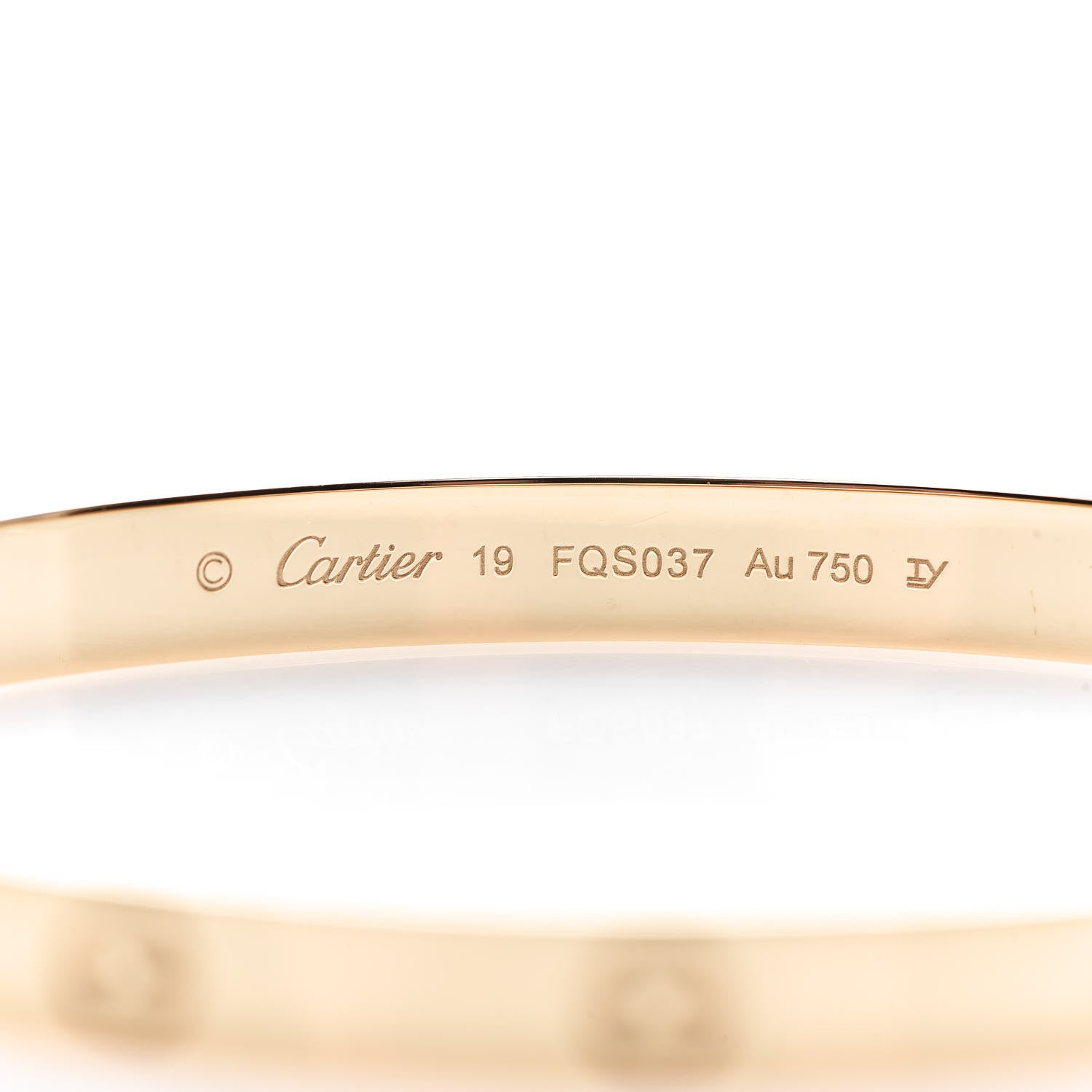 Cartier 18K Yellow Gold LOVE Bracelet 19 4 of 6