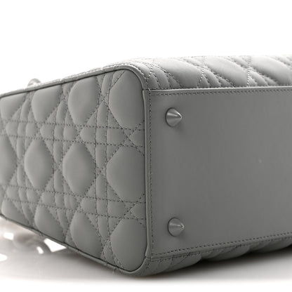 Christian Dior Ultra Matte Calfskin Cannage Medium Lady Dior Grey Stone 9 of 10