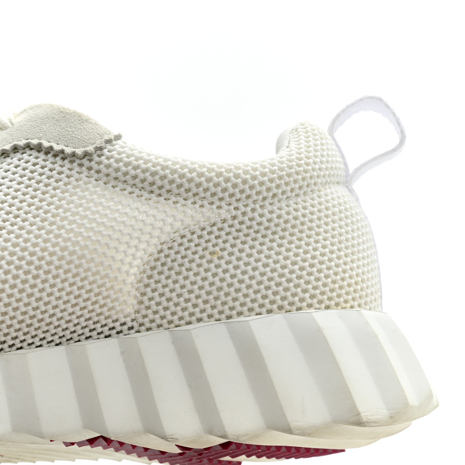 Hermes Air Mesh Suede Goatskin Bouncing Sneakers 35 White Orange Pink 7 of 12