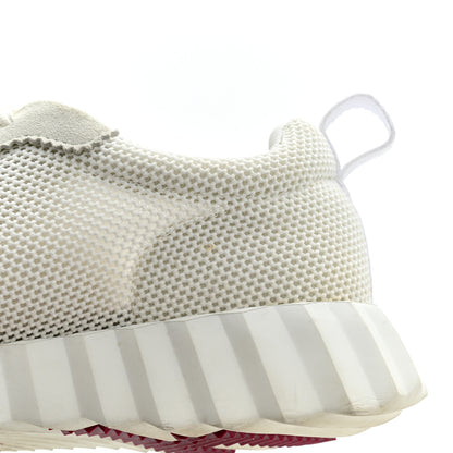 Hermes Air Mesh Suede Goatskin Bouncing Sneakers 35 White Orange Pink 7 of 12