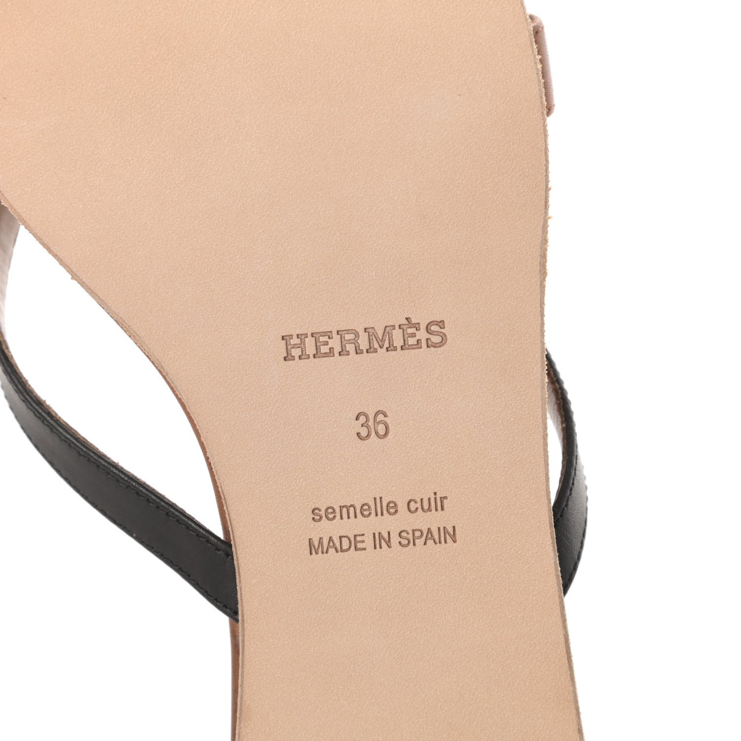 Calfskin Corfou Sandals 36 Naturel Black