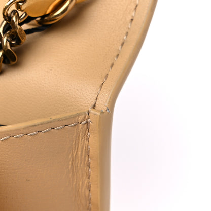 Saint Laurent Micro Raffia Monogram Uptown Chain Wallet Natural Hay Blush 11 of 11