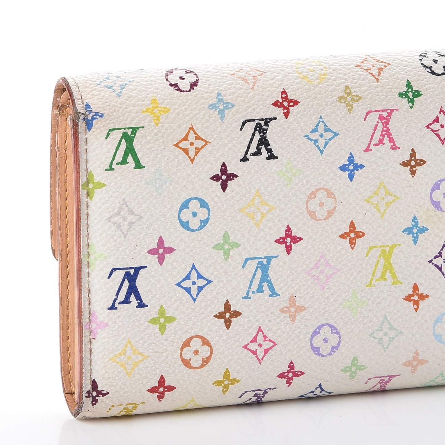 Monogram Multicolor Sarah Wallet White