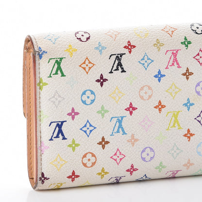 Louis Vuitton Monogram Multicolor Sarah Wallet White 18 of 21