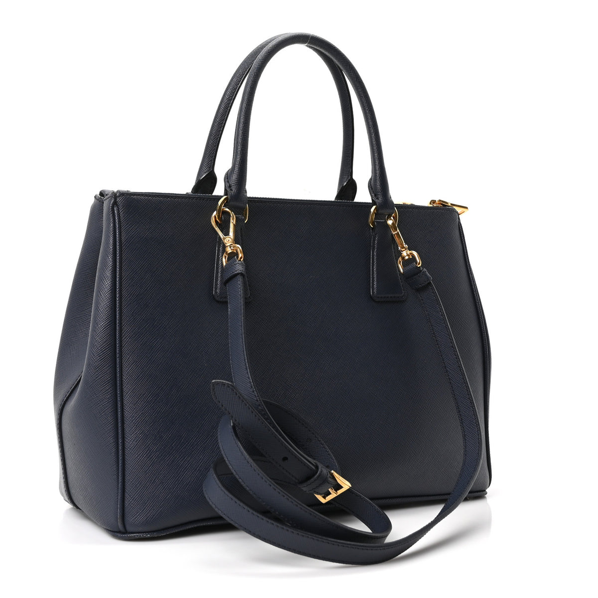 Prada Saffiano Small Galleria Double Zip Tote Baltico 3 of 10