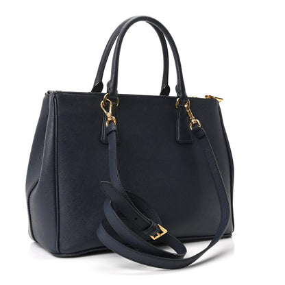 Prada Saffiano Small Galleria Double Zip Tote Baltico 3 of 10