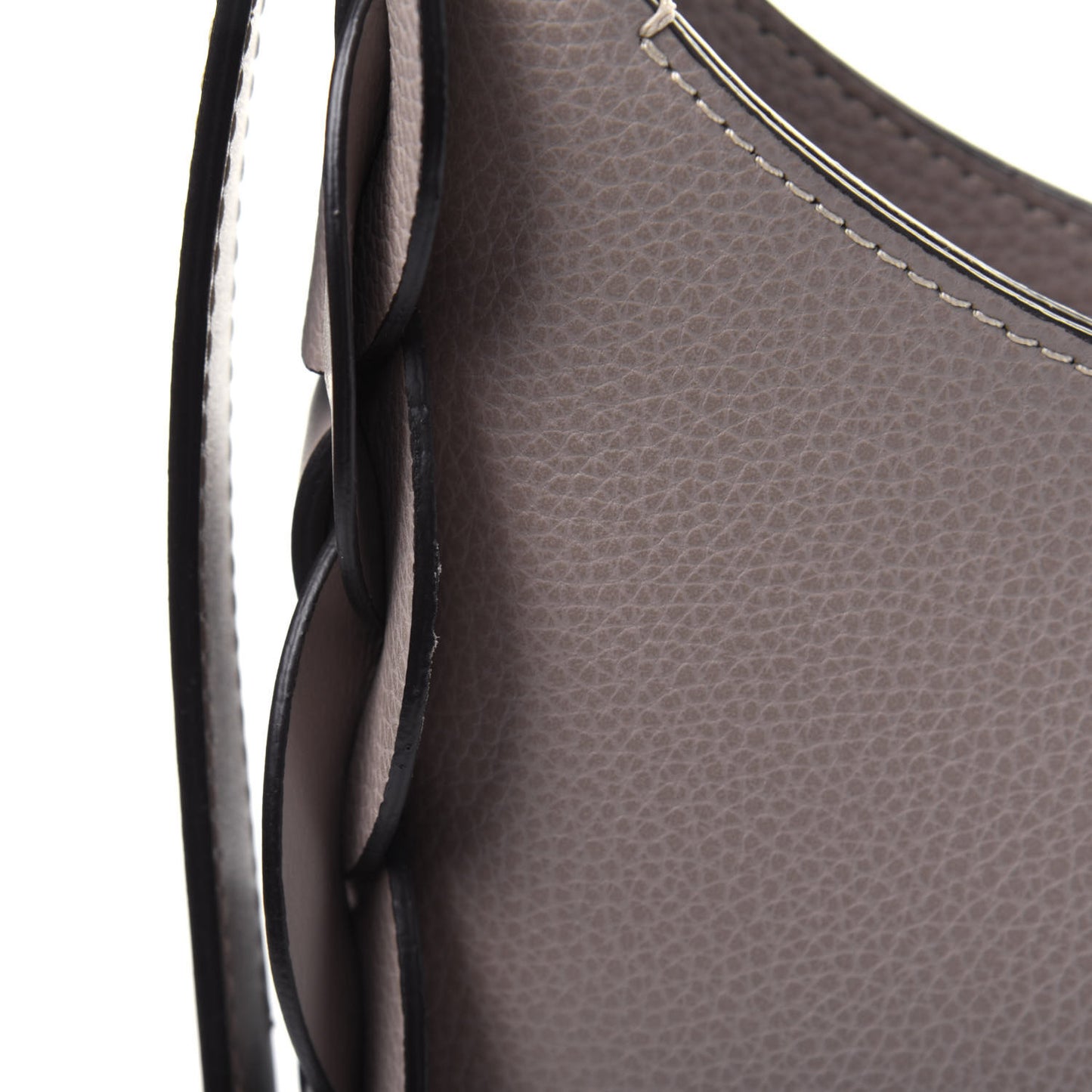 Small Grain Smooth Calfskin Small Darryl Hobo Motty Grey