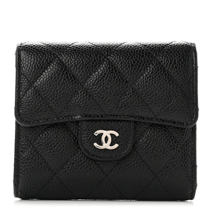 Chanel Caviar Quilted Compact Flap Wallet Black 1 of 9