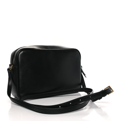 Saint Laurent Calfskin Leopard Print Monogram Lou Camera Bag Black 3 of 11
