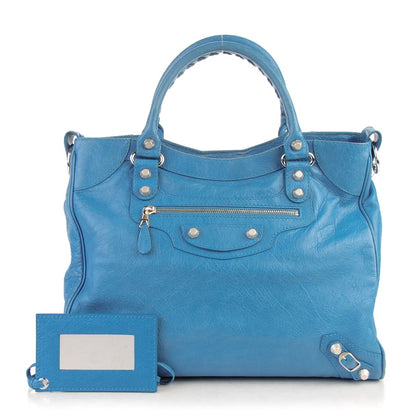 Balenciaga Agneau Giant 12 Silver Hardware Velo Bleu Indigo 1 of 9