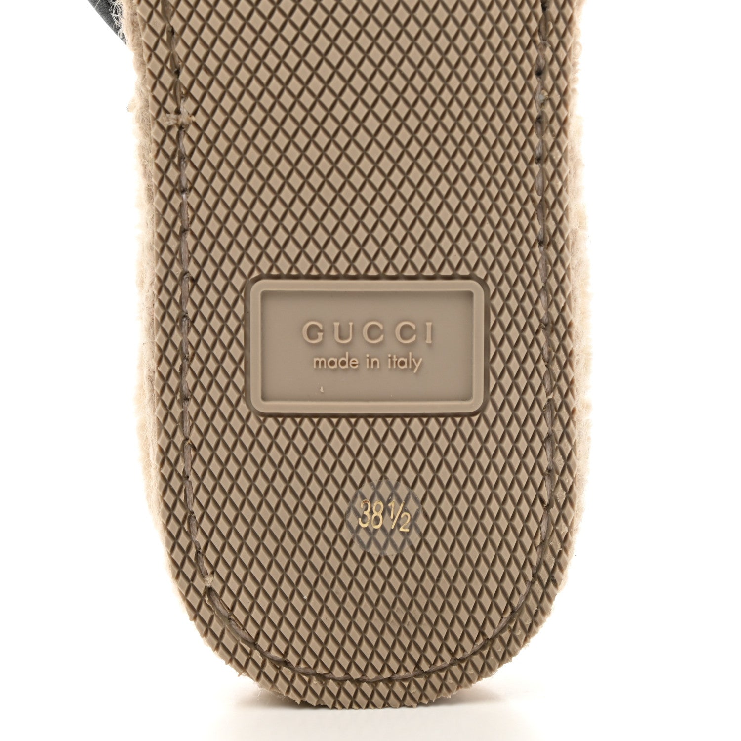 Gucci Nappa Wool Womens Fria Slippers 38.5 Black Butterscotch 6 of 9