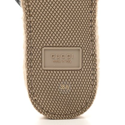Gucci Nappa Wool Womens Fria Slippers 38.5 Black Butterscotch 6 of 9