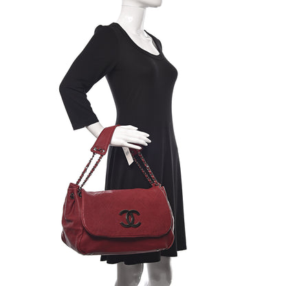 Chanel Calfskin Diamond Stitch Accordion Flap Light Bordeaux 2 of 10