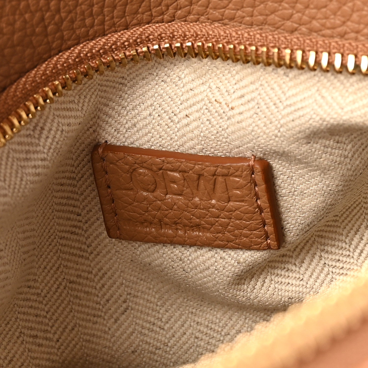 Loewe Grained Calfskin Small Puzzle Edge Bag Toffee 6 of 9
