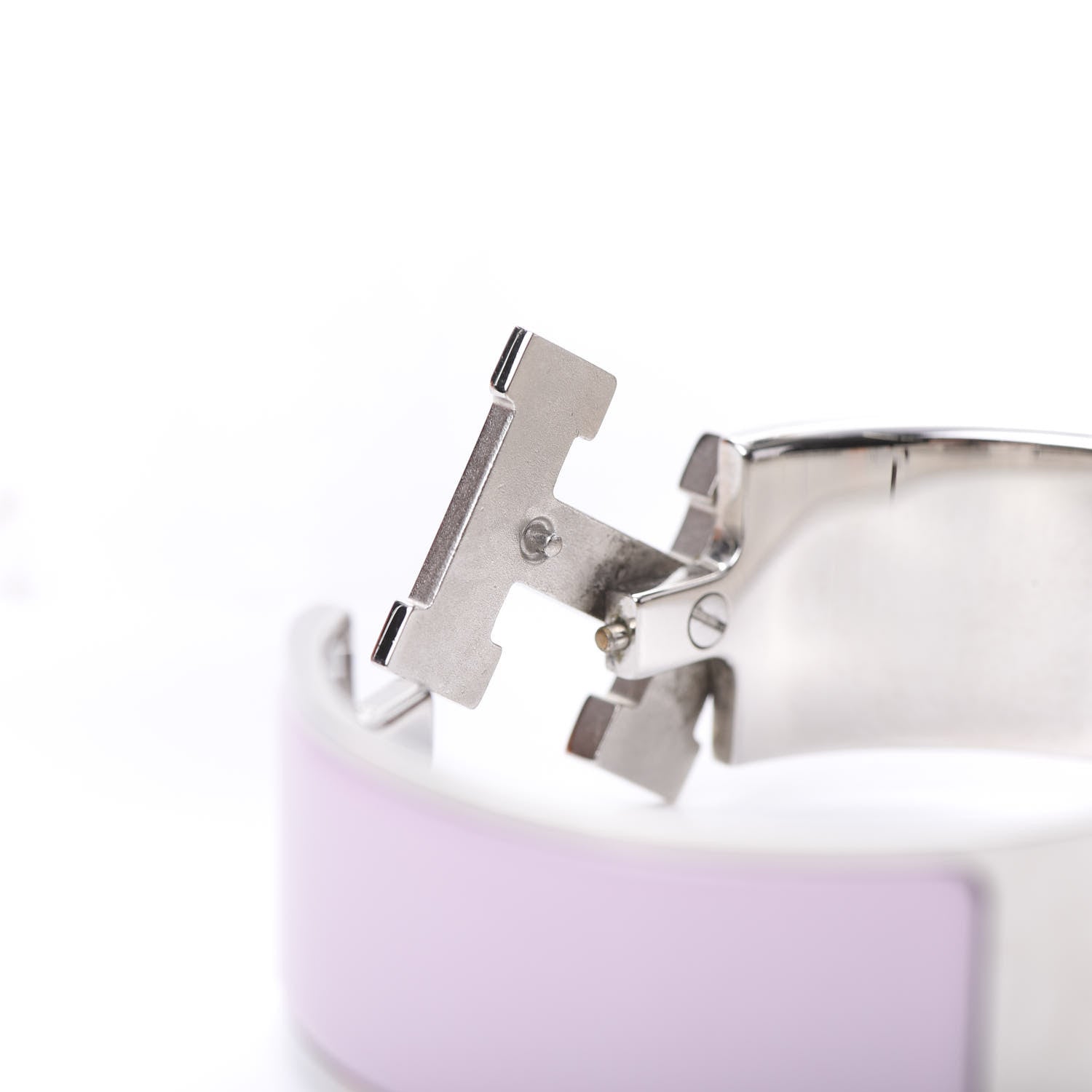 Hermes Enamel Wide Clic Clac H Bracelet PM Rose Dragee 5 of 5