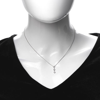 Tiffany Sterling Silver Diamond .15ctw Elsa Peretti Diamonds by the Yard Drop Pendant Necklace 2 of 6